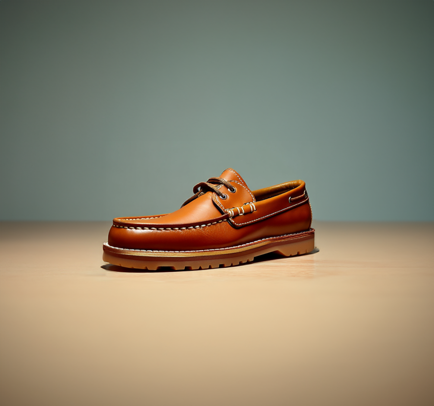 Brown Marcello Boat Shoes with Honey Sole