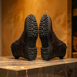 Brown Leather Elvio Combat Boot