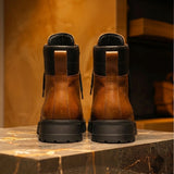 Tan Leather Elvio Combat Boot