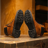 Tan Leather Elvio Combat Boot