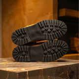 Tan Croc Print Leather Elvio Combat Boot