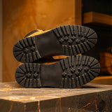 Tan Suede Leather Elvio Combat Boot