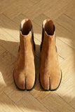 Tan Suede Leather Amino With Split Toe Chelsea Boot
