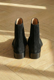 Black Suede Leather Amino With Split Toe Chelsea Boot