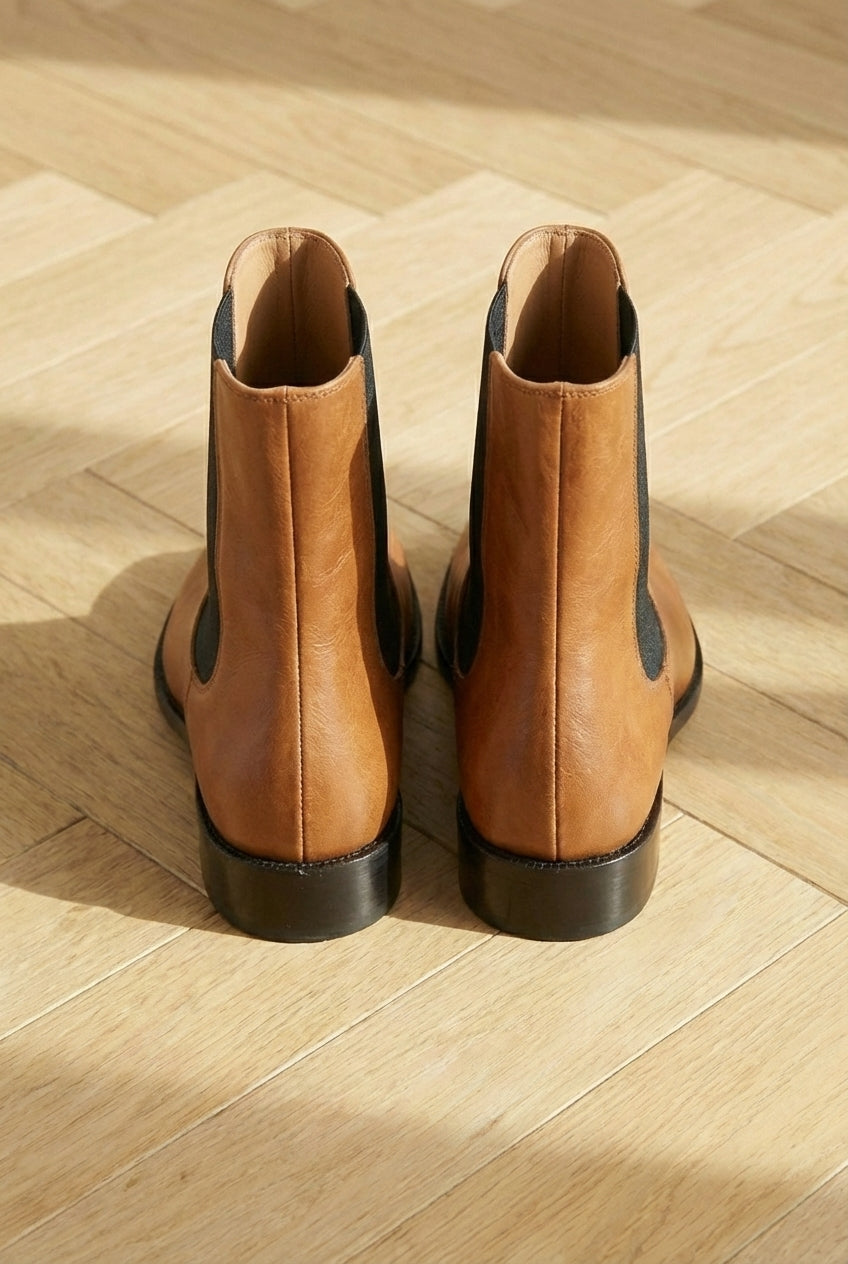 Tan Leather Amino With Split Toe Chelsea Boot