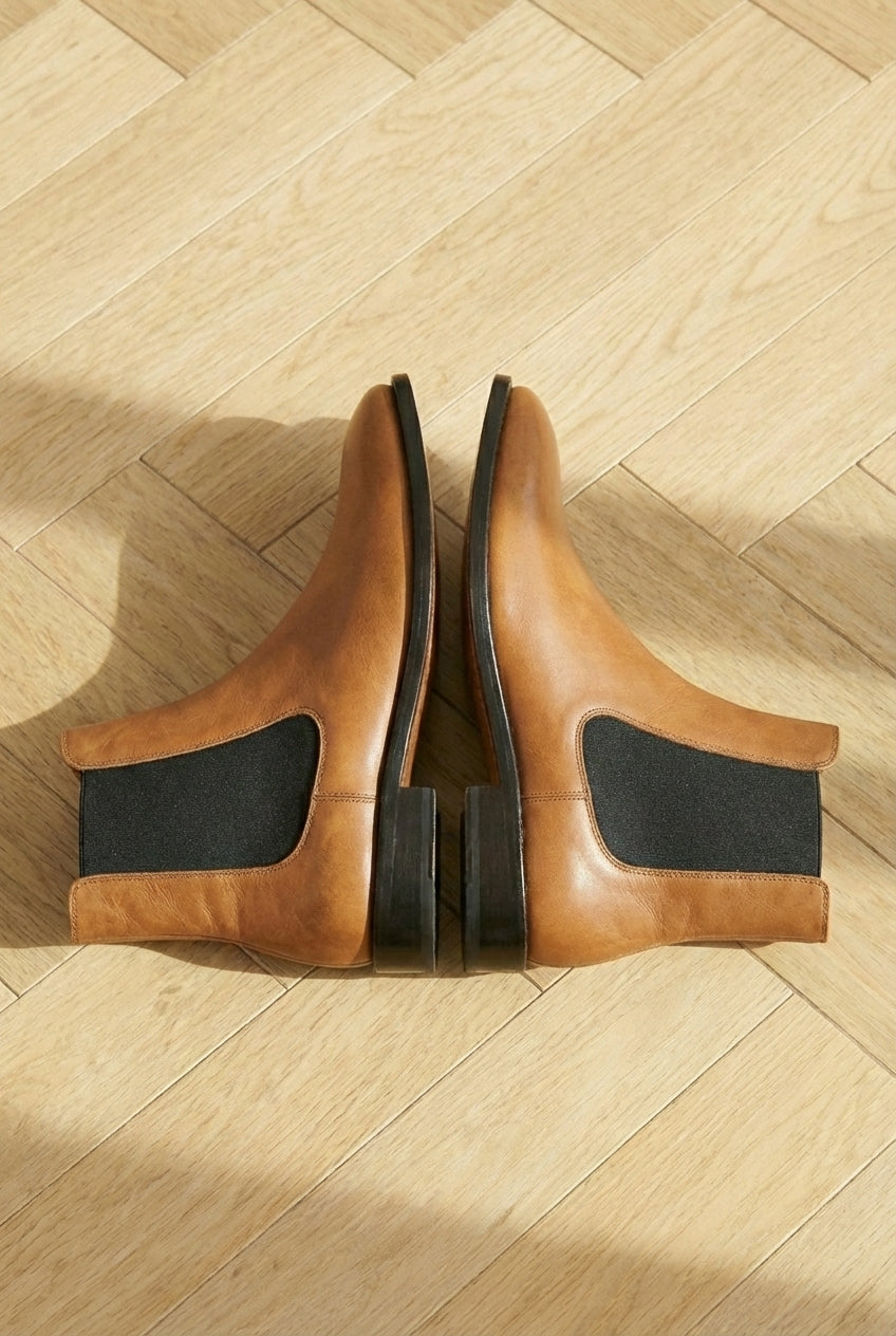 Tan Leather Amino With Split Toe Chelsea Boot