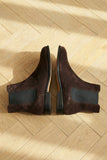 Brown Suede Leather Amino With Split Toe Chelsea Boot