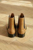 Tan Croc Print Leather Amino With Split Toe Chelsea Boot