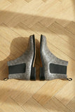 Grey Croc Print Leather Amino With Split Toe Chelsea Boot
