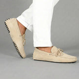 Beige Suede Ophelia Driving Loafers - AW24