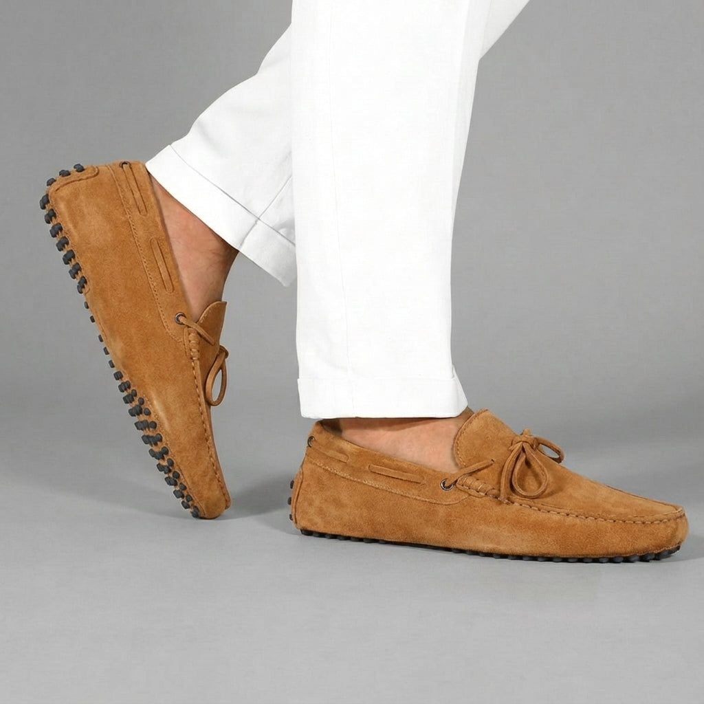 Tan Suede Ophelia Driving Loafers - AW24