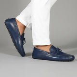 blue Leather Ophelia Driving Loafers - AW24