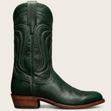 Green Leather Renovaux Slip On Zipper Western Cowboy Boots - AW24