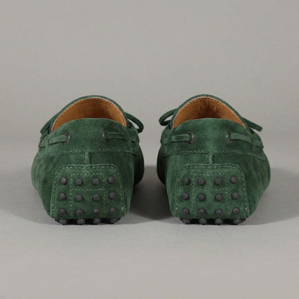 Green Suede Ophelia Driving Loafers - AW24