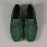 Green Suede Ophelia Driving Loafers - AW24