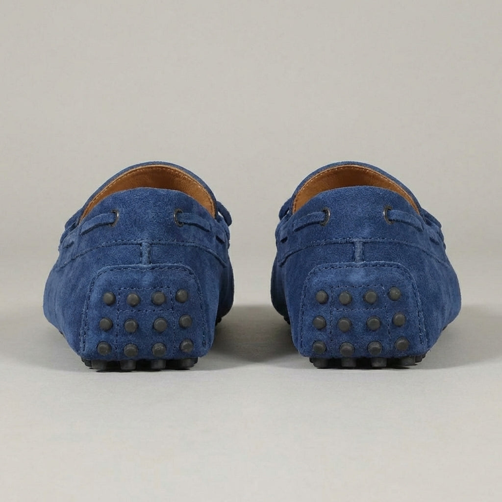 Blue Suede Ophelia Driving Loafers - AW24