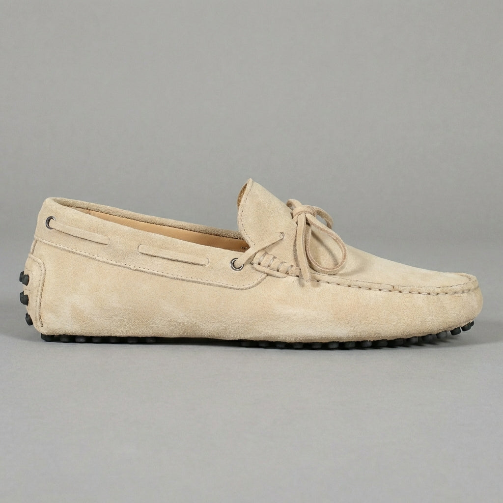 Beige Suede Ophelia Driving Loafers - AW24