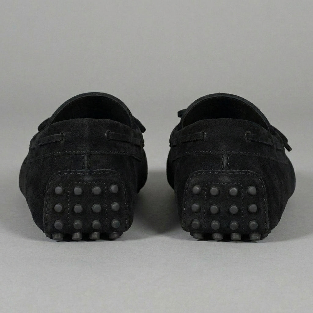 Black Suede Ophelia Driving Loafers - AW24