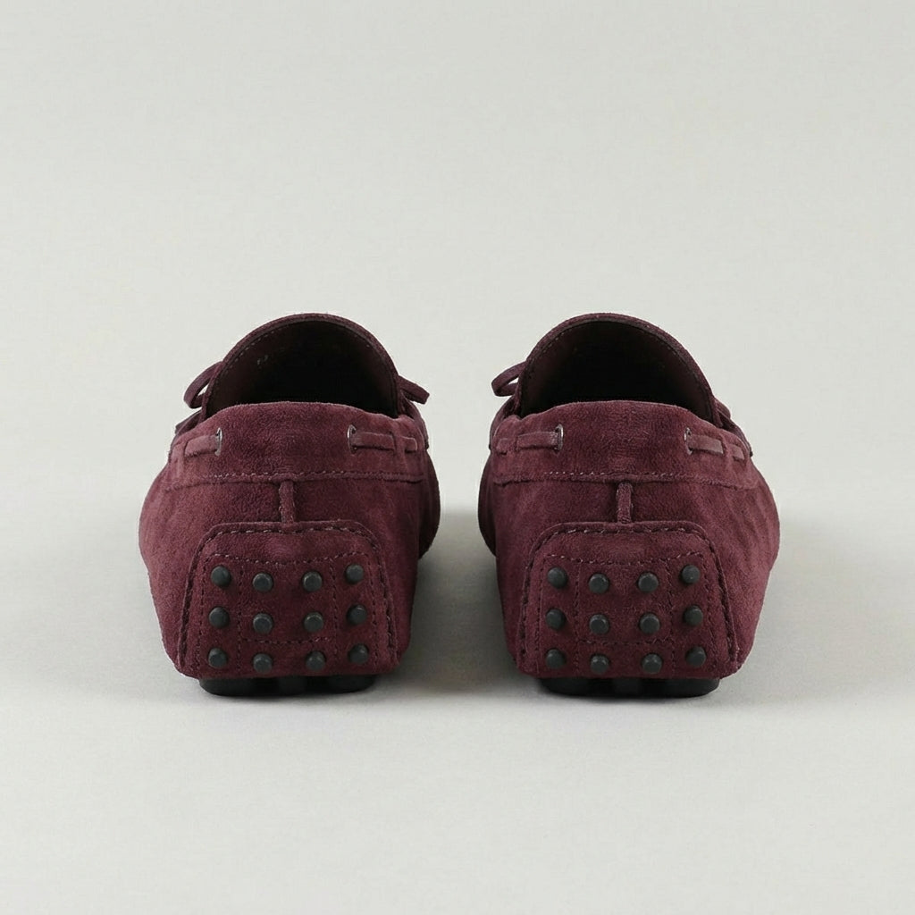 Burgundy Suede Ophelia Driving Loafers - AW24