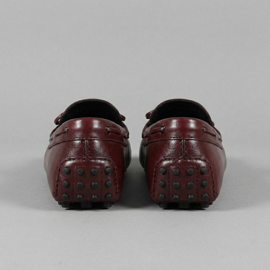 Burgundy Leather Ophelia Driving Loafers - AW24