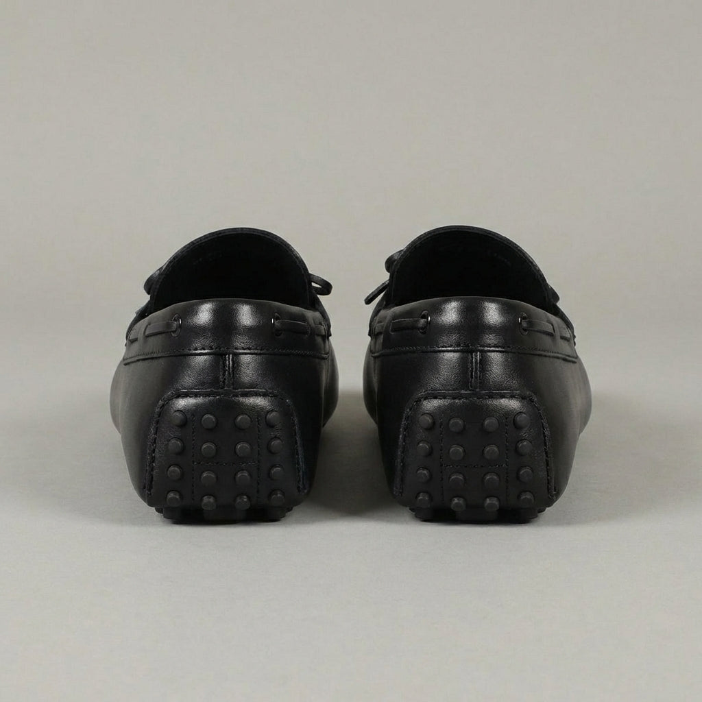 Black Leather Ophelia Driving Loafers - AW24