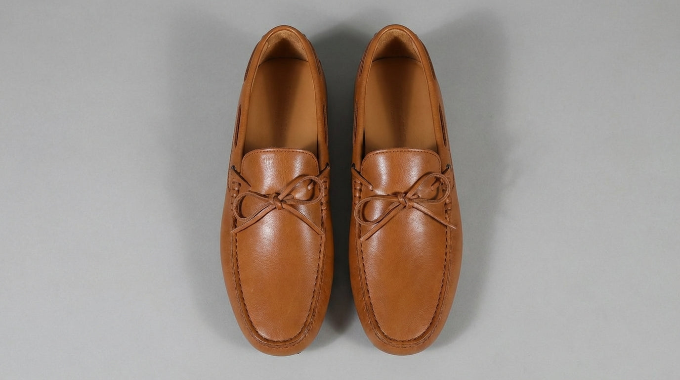 Tan Leather Ophelia Driving Loafers - AW24