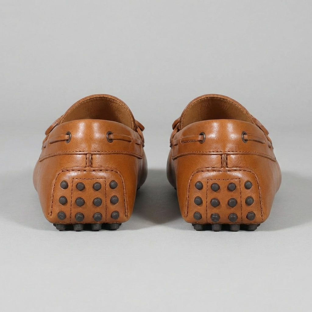 Tan Leather Ophelia Driving Loafers - AW24