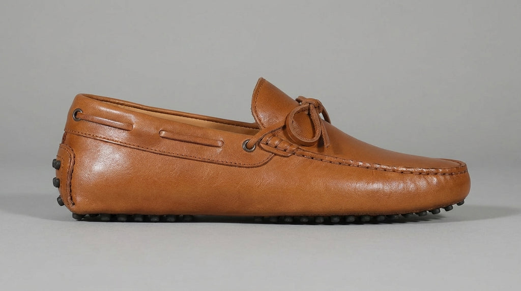 Tan Leather Ophelia Driving Loafers - AW24