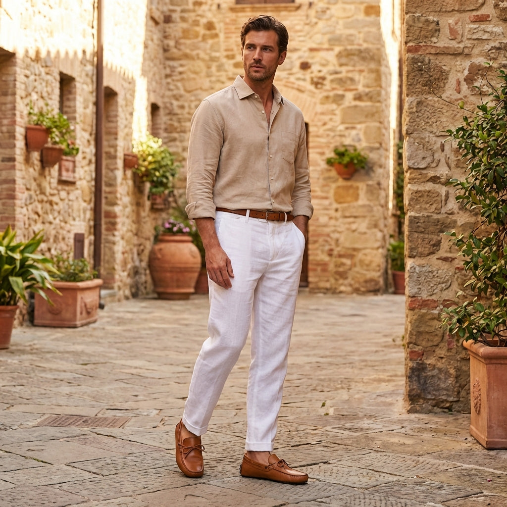 Tan Leather Ophelia Driving Loafers - AW24