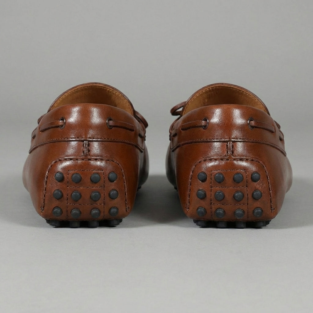 Brown Leather Ophelia Driving Loafers - AW24