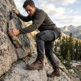 Dark Brown Leather Oriella Lace Up Chunky Derby Boots with Zipper and Track Sole - AW24 - Hiking and Trekking Boots