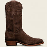 Brown Suede Leather Renovaux Slip On Zipper Western Cowboy Boots - AW24