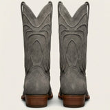 Grey Suede Leather Renovaux Slip On Zipper Western Cowboy Boots - AW24