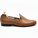 Tan Leather Tana Peshawari Jutti Loafers | Wedding Shoes for Groom | Shoes for Haldi Mehendi Sangeet