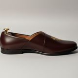 Brown Leather Tana Peshawari Loafers | Wedding Shoes for Groom | Shoes for Haldi Mehendi Sangeet