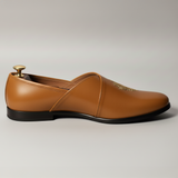 Tan Leather Tana Peshawari Loafers | Wedding Shoes for Groom | Shoes for Haldi Mehendi Sangeet