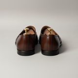 Brown Leather Tana Peshawari Loafers | Wedding Shoes for Groom | Shoes for Haldi Mehendi Sangeet