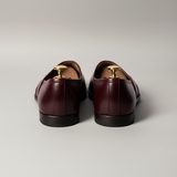 Burgundy Leather Tana Peshawari Loafers | Wedding Shoes for Groom | Shoes for Haldi Mehendi Sangeet
