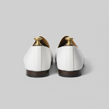 White Knitted Euro Velvet Tana Peshawari Jutti Loafers | Wedding Shoes for Groom | Shoes for Haldi Mehendi Sangeet