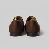 Brown Knitted Euro Velvet Tana Peshawari Jutti Loafers | Wedding Shoes for Groom | Shoes for Haldi Mehendi Sangeet