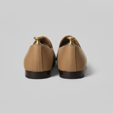 Tan Knitted Euro Velvet Tana Peshawari Jutti Loafers | Wedding Shoes for Groom | Shoes for Haldi Mehendi Sangeet