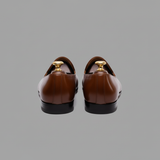 Brown Leather Tana Peshawari Hand Work Embroidered Zardozi Jutti Loafers | Wedding Shoes for Groom | Shoes for Haldi Mehendi Sangeet