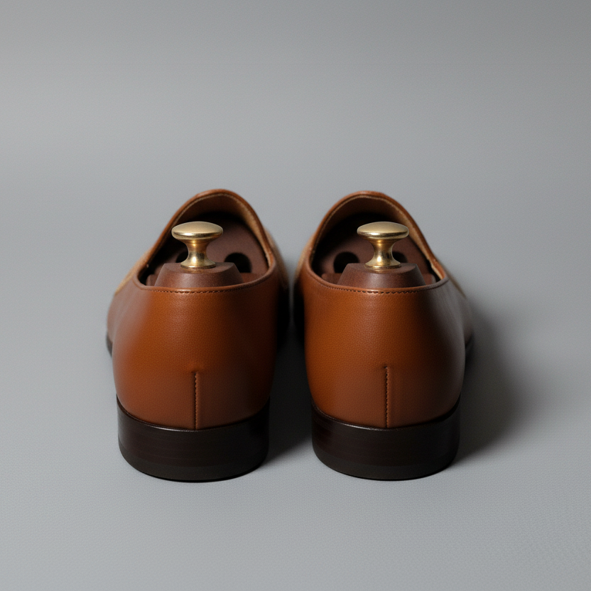 Tan Leather Tana Embroidered Peshawari Jutti Loafers | Wedding Shoes for Groom | Shoes for Haldi Mehendi Sangeet
