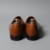 Tan Leather Tana Embroidered Peshawari Jutti Loafers | Wedding Shoes for Groom | Shoes for Haldi Mehendi Sangeet