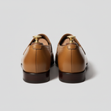 Tan Leather Tana Embroidered Peshawari Loafers | Wedding Shoes for Groom | Shoes for Haldi Mehendi Sangeet