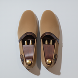 Tan Velvet Tana Peshawari Loafers | Wedding Shoes for Groom | Shoes for Haldi Mehendi Sangeet