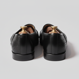 Black Braided Leather Tana Peshawari Loafers | Wedding Shoes for Groom | Shoes for Haldi Mehendi Sangeet