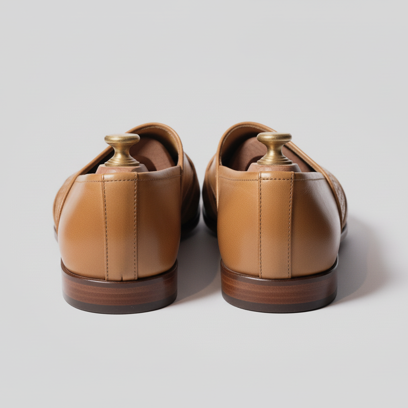 Tan Braided Leather Tana Peshawari Loafers | Wedding Shoes for Groom | Shoes for Haldi Mehendi Sangeet