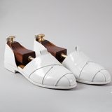 Burgundy Leather Tana Peshawari Loafers | Wedding Shoes for Groom | Shoes for Haldi Mehendi Sangeet