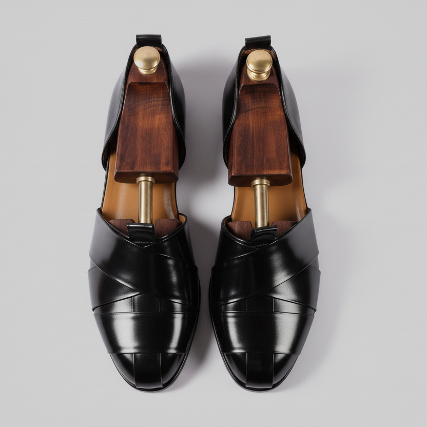 Burgundy Leather Tana Peshawari Loafers | Wedding Shoes for Groom | Shoes for Haldi Mehendi Sangeet
